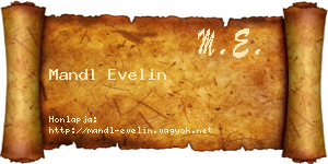 Mandl Evelin névjegykártya